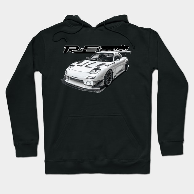 RE Amemiya Car automotive tuning rx7 fd3s n-1 body kit Hoodie by cowtown_cowboy